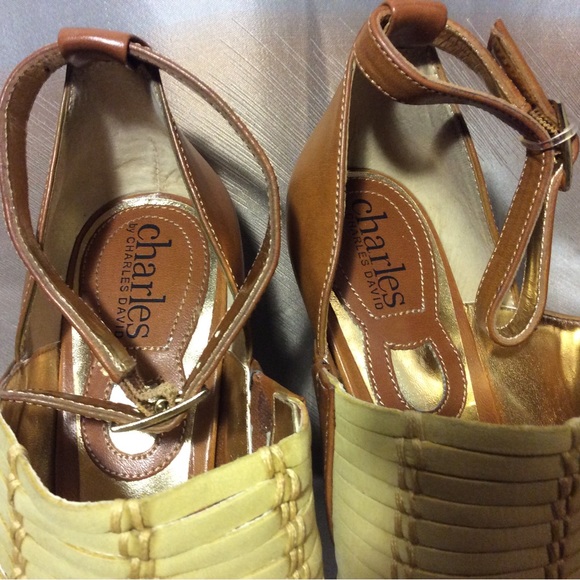 Charles by Charles David Rust Woven Platform High Heel Sandals Sz.8 - Picture 8 of 11